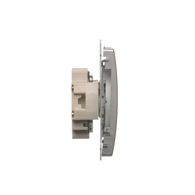 Equipotential socket silver matt, metallised