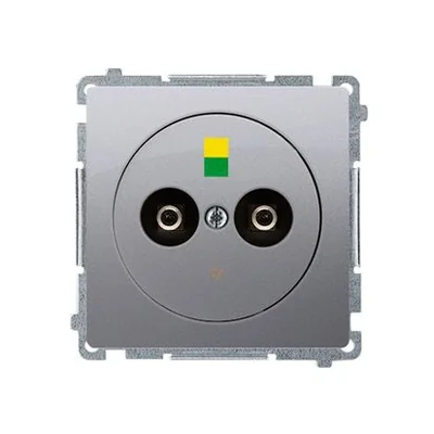 Equipotential socket silver matt, metallised