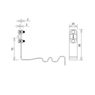 ERLUS Profil-Fliesenhalter mit Schraube H=10cm, feuerverzinkt