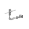 ERLUS profile twisted tile holder with screw H=10 cm, hot-dip galvanized