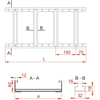 Escalera DGODN DGOD400H60/3N