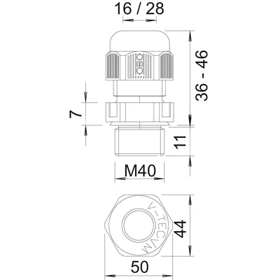 Estárter V-TEC VM M40X1.5 J.SZ.