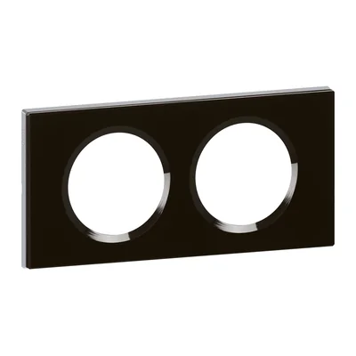 Estructura doble de dos módulos, cristal negro.