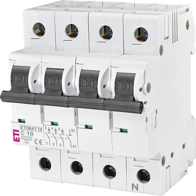 ETIMAT 10 3p+N C10 Circuit Breaker