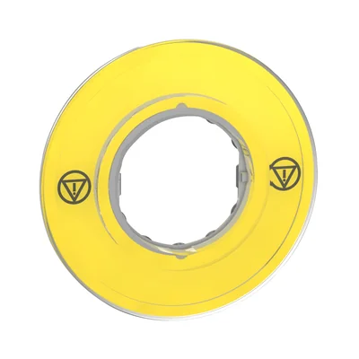 Étiquette d'arrêt d'urgence Harmony XB4 jaune