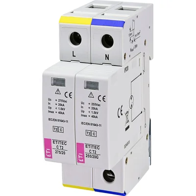 ETITEC C T2 275/20 1+1 Svodič přepětí T2 (C)