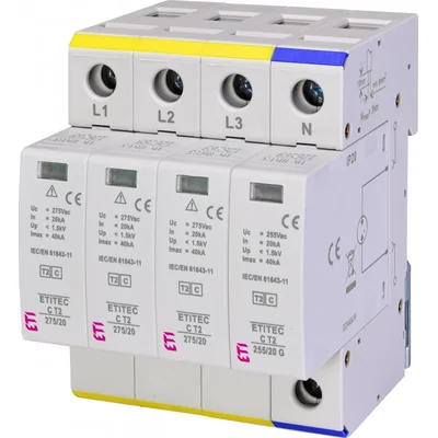 ETITEC C T2 275/20 3+1 Scaricatore di sovratensione T2 (C)