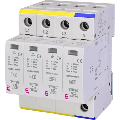 ETITEC C T2 275/20 3+1 Scaricatore di sovratensione T2 (C)