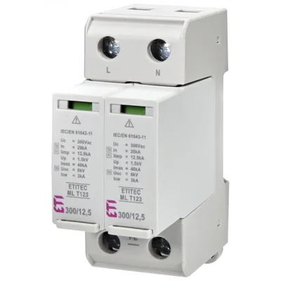 ETITEC ML T123 300/12.5 1+1 Scaricatore di sovratensione T1, T2, T3 (B, C, D)