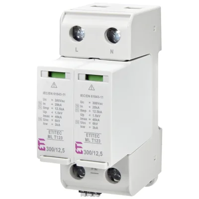 ETITEC ML T123 300/12.5 2+0 RC Обмежувач перенапруги T1, T2, T3 (B, C, D)