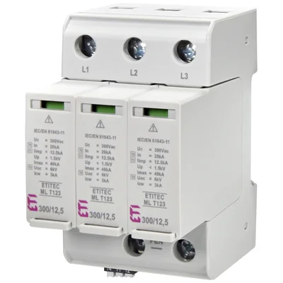 ETITEC ML T123 300/12,5 3+0 RC Svodič přepětí T1, T2, T3 (B, C, D)