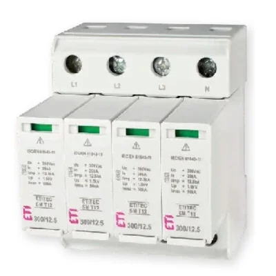 ETITEC SM T12 300/12.5 3+1 Pararrayos T1, T2 (B, C) - sin corriente de fuga