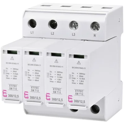ETITEC SM T12 300/12.5 4+0 Überspannungsableiter T1, T2 (B, C) - kein Ableitstrom
