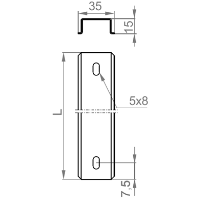 EURO rail length 950mm