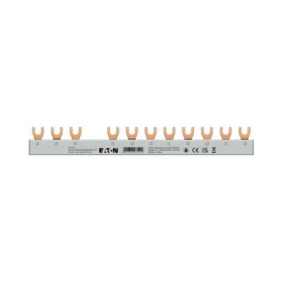 EVGK-3PHAS/N/8MODUL/LS 3+N 8MU connection busbar for connecting 3-phase differential circuit breakers with other devices, can be cut