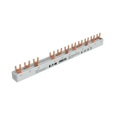 EVGK-3PHAS/N/8MODUL/LS Barra colectora de conexión 3+N 8MU para conectar interruptores diferenciales trifásicos con otros dispositivos, se puede cortar