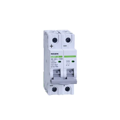 Ex9BP-JX(+) 2P C2 DC overcurrent circuit breaker 10 kA, C-characteristic, 2 A, 500 V DC, 2 modules wide