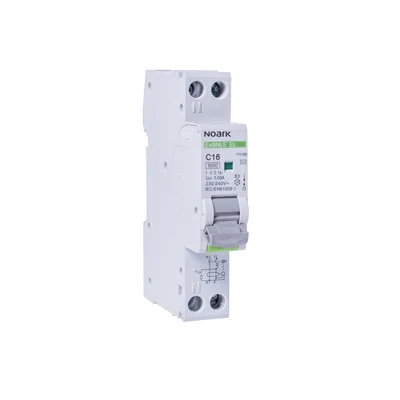 Ex9NLE EL 1PN B16 30mA Interruttore differenziale elettronico con protezione da sovracorrente, larghezza 1 modulo, 1+Npolo, caratteristica B, In=16A, IΔn=30mA, tipo AC