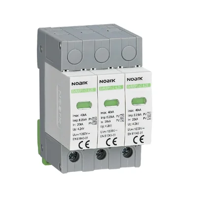 Ex9UEP1+2 6,25 3P 1000 EU Überspannungsschutz SPD Ex9UEP, Typ I+II, 1000 V DC, 3 Module breit, für geerdete PV-Systeme