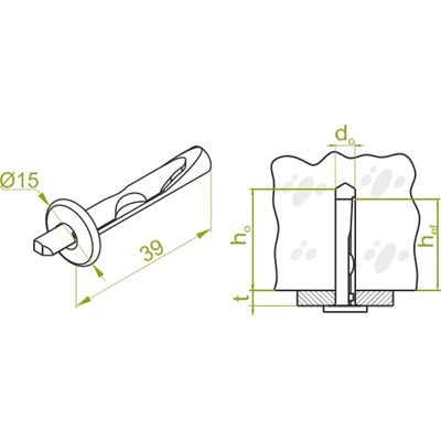 Expansion anchor GS6x40