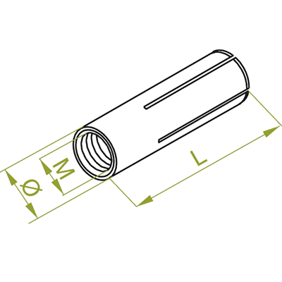 Expansion sleeve made of galvanized steel TRSOM8
