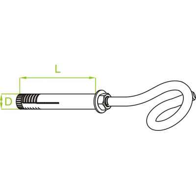 Expansion swing bolt, SHRM8/12x100