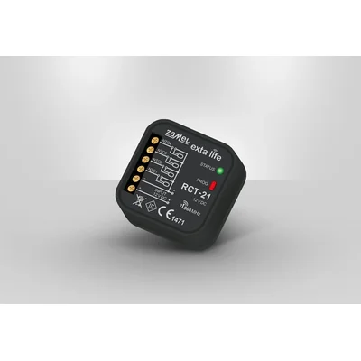 EXTA LIFE Funk-Temperatursensor, eingebaut, 4-Kanal, 12 V DC, zur Verwendung mit NTC-03-Sonden, Typ: RCT-21