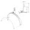 Extendable ridge tile handle H=12 cm with a bend, hot-dip galvanized