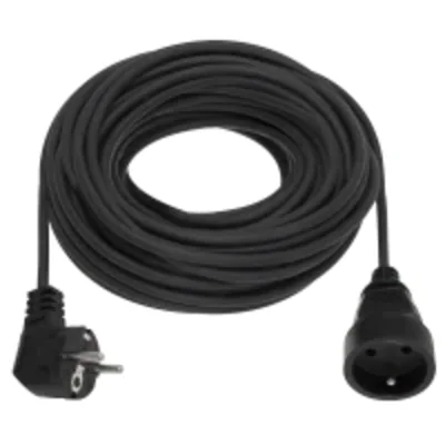 Extension cord 1 socket w/u 10m H05RR-F 3x1.5 16A black