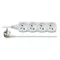 Extension cord 3 m / 4 sockets / white / PVC / 1 mm2