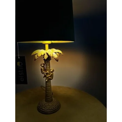 EXTRAVAGANZA COCONUT Lampada da tavolo E27 IP20 ottone con paralume verde