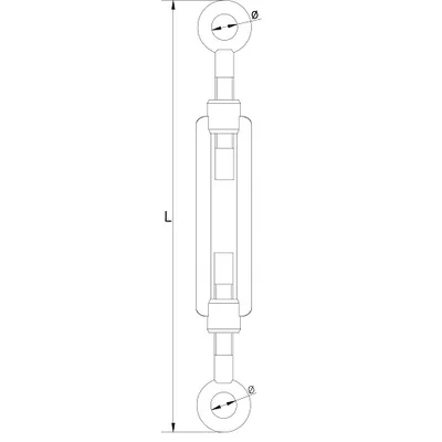 eyelet-eyelet tensioning handle; Ø14 /OC/
