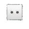 F-type double antenna socket, white