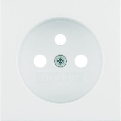 Faceplate for earthed socket, white