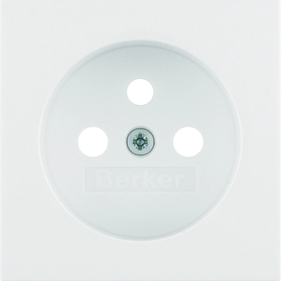 Faceplate for earthed socket, white