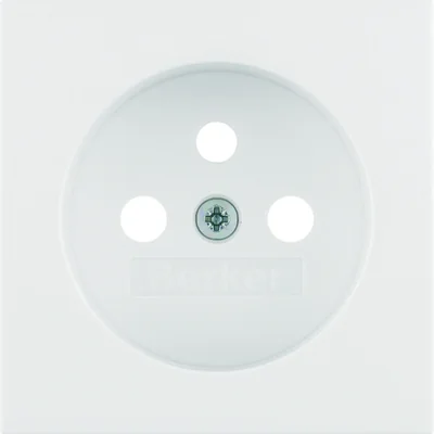 Faceplate for earthed socket, white