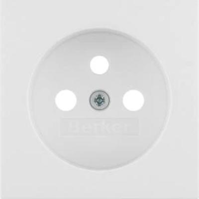 Faceplate for earthed socket, white