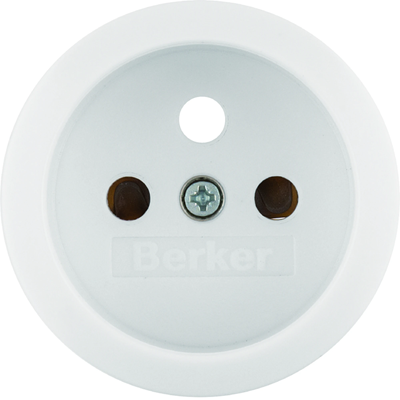 Faceplate for earthed socket with contact shutters white