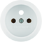 Faceplate for earthed socket with contact shutters white