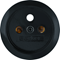 Faceplate for grounded socket with contact shutters black