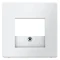 Faceplate for USB and speaker socket - White velvet