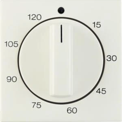 Faceplate with knob for 120 min time switch - Cream gloss