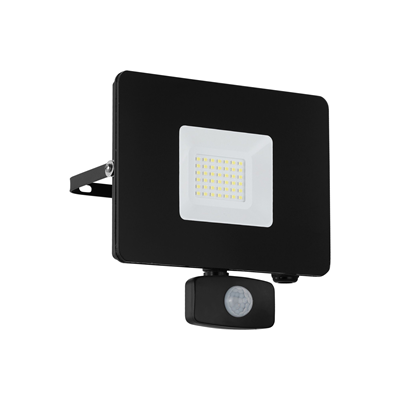 FAEDO 3 30W LED wall lamp with motion sensor black