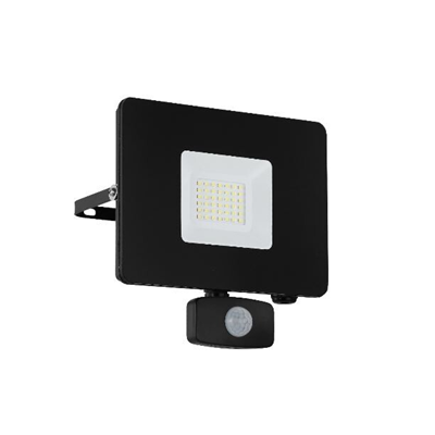 FAEDO 3 30W LED wall lamp with motion sensor black