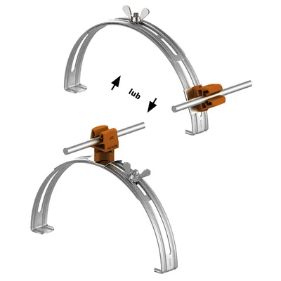 Faîtière poignée faîtière loquet en acier extensible hauteur 3,5cm marron