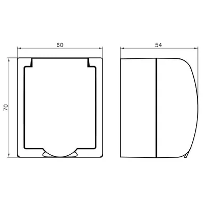 FALA Single socket with earthing schuko, white, equipped with shutters for current paths