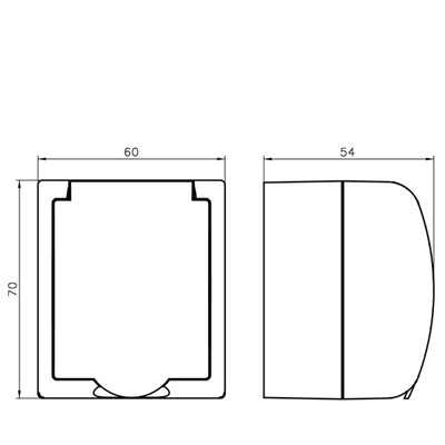 FALA Single socket with earthing schuko, white, equipped with shutters for current paths