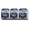 FALA Triple socket with earthing schuko, in white, transparent cover