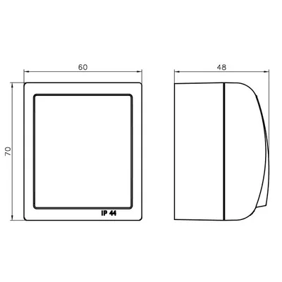 FALA Two-pole switch with white backlight