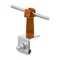 Falzhalter aus Stahl, universelle Fallenhöhe 7 cm, braun